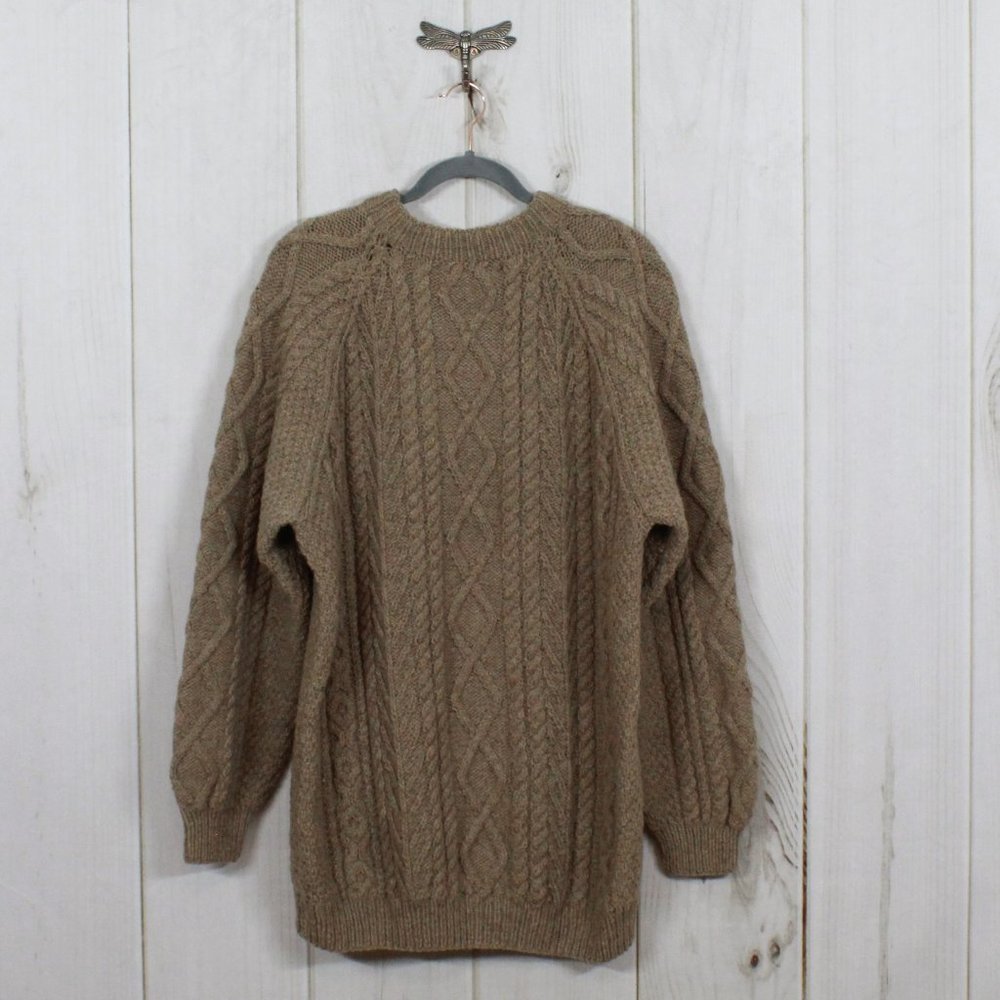 AN TUIRNE Hand Knitted Wool Corded Sweater - Picture 6 of 11